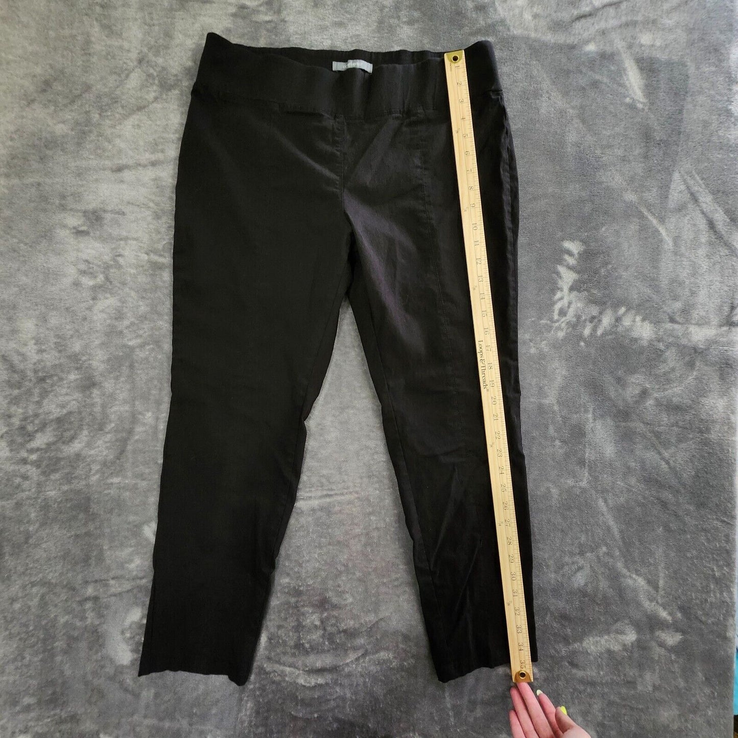 Daisy Fuentes Women Black Wide Leg Cargo Pants - Size XL