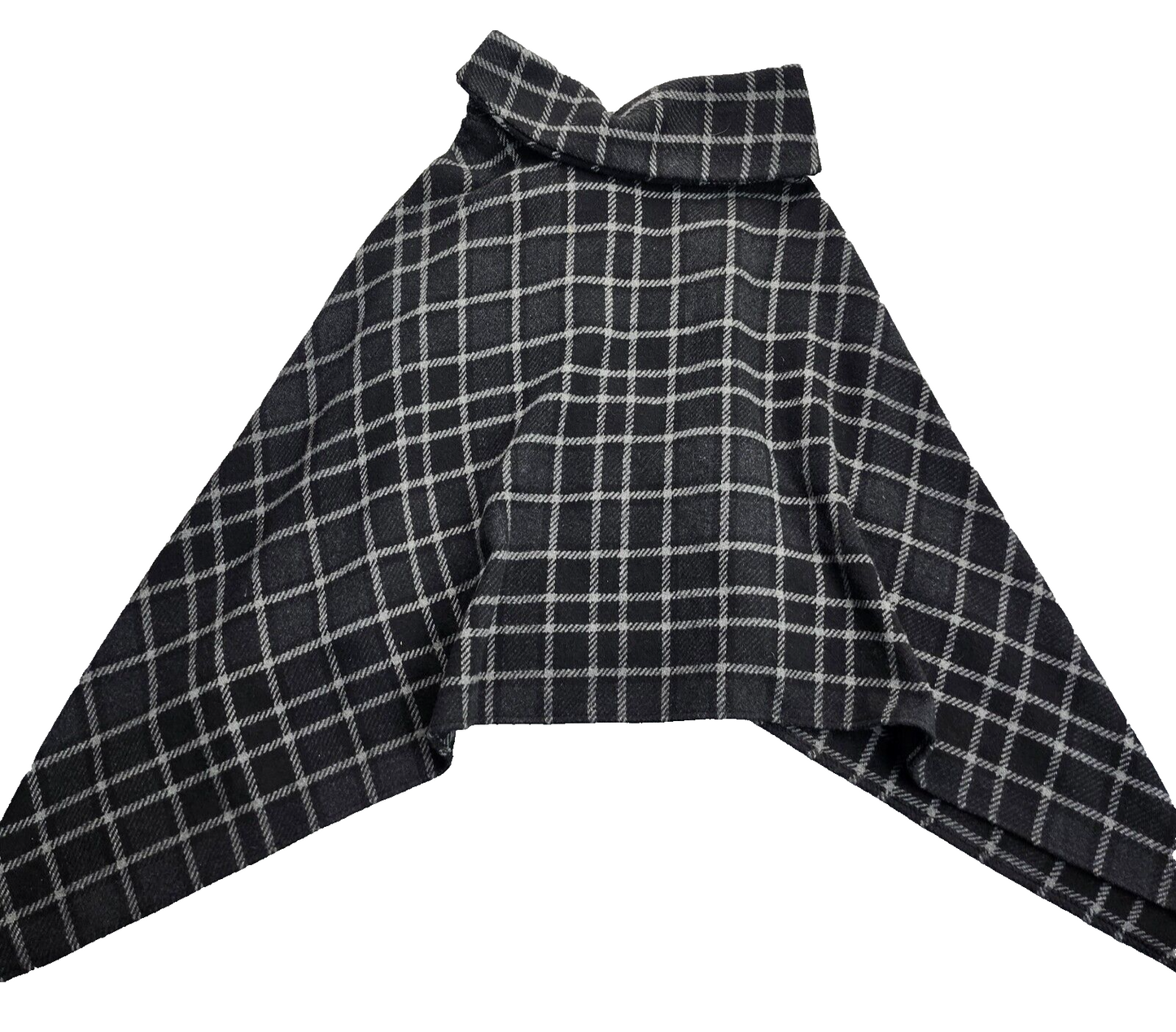 Lauren Ralph Lauren Womens Wool blend Plaid Poncho Coats with belt accent