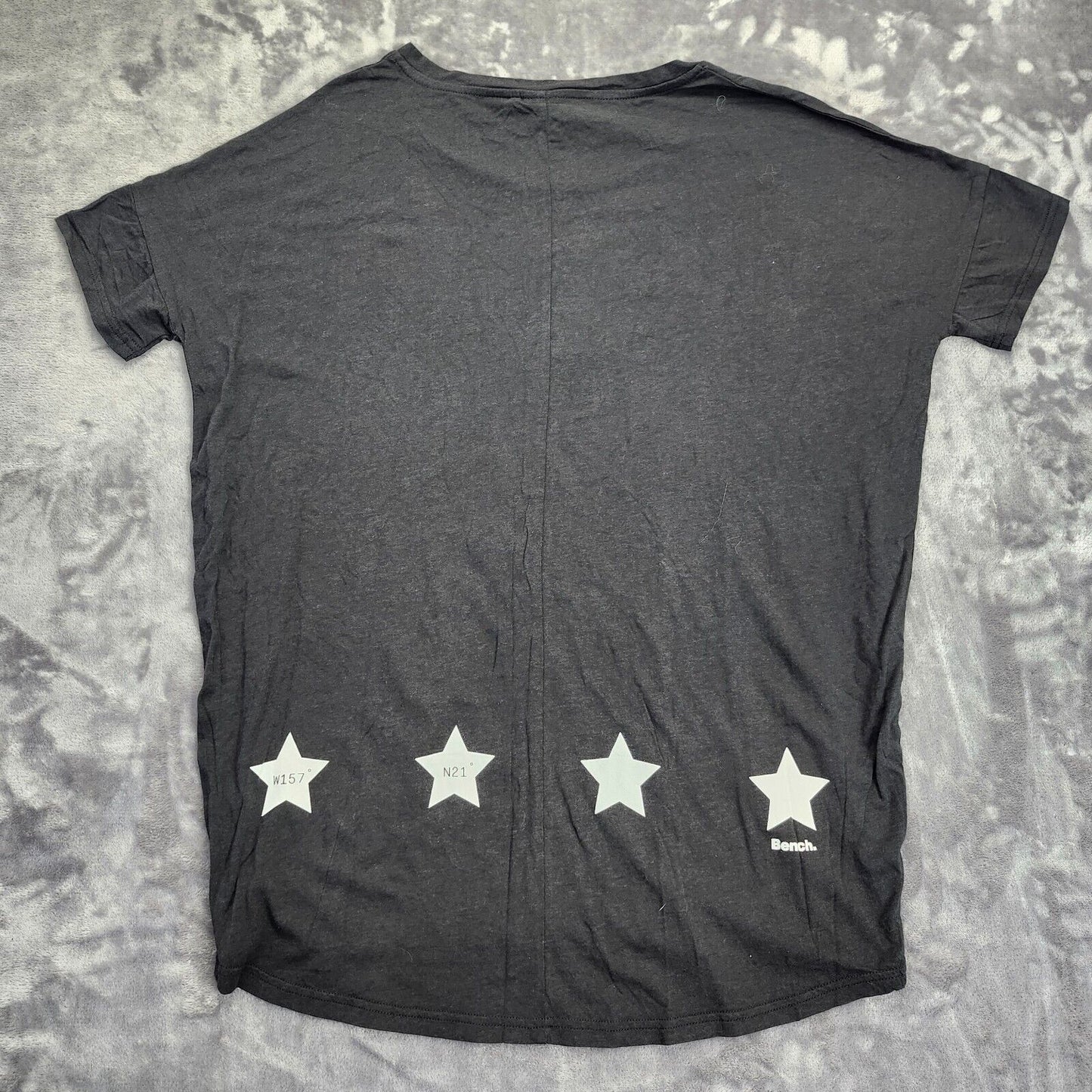 Bench Urban Wear Womens Short Dolman Sleeve Stars Shirt Size Small