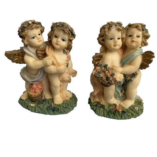 Figurine of Two young Angels, Resin (2 Pack)