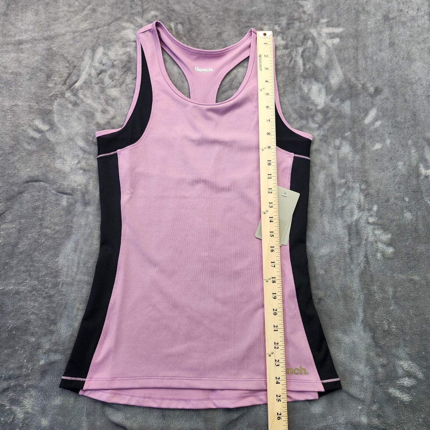 Bench Urban Wear Womens Racerback Tank Top Size Small Pink/BLK