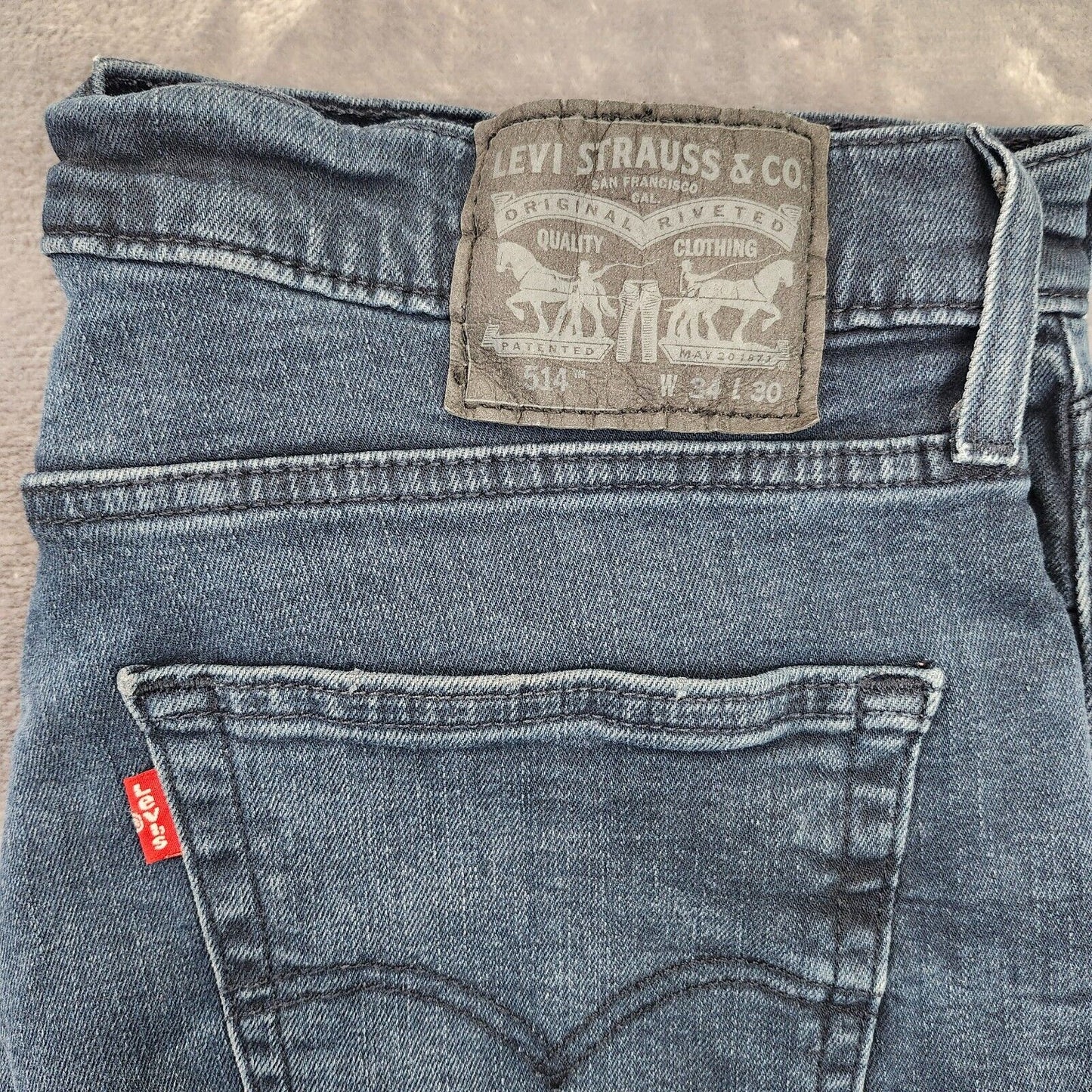 Levi Strauss & Co Faded Jeans 514 W34 L30 Dark Blue