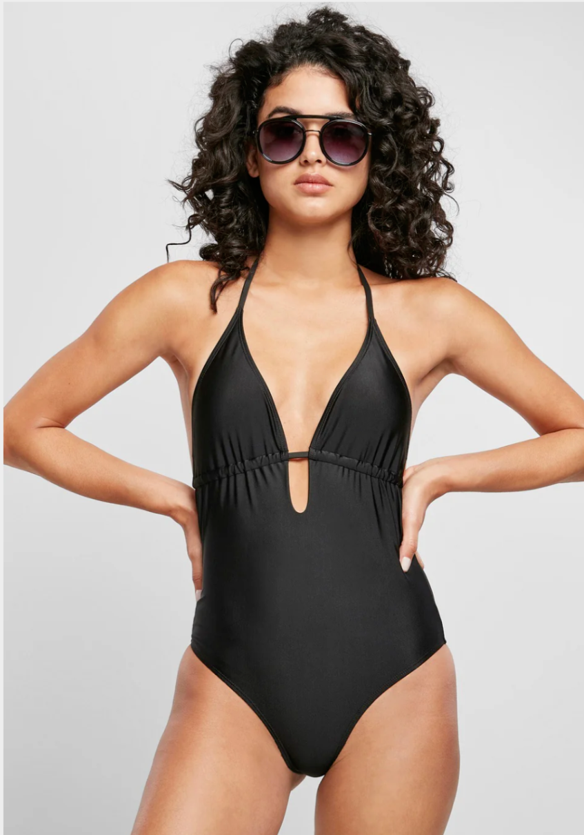 Womens One Piece Triangle - Swimsuit Medium