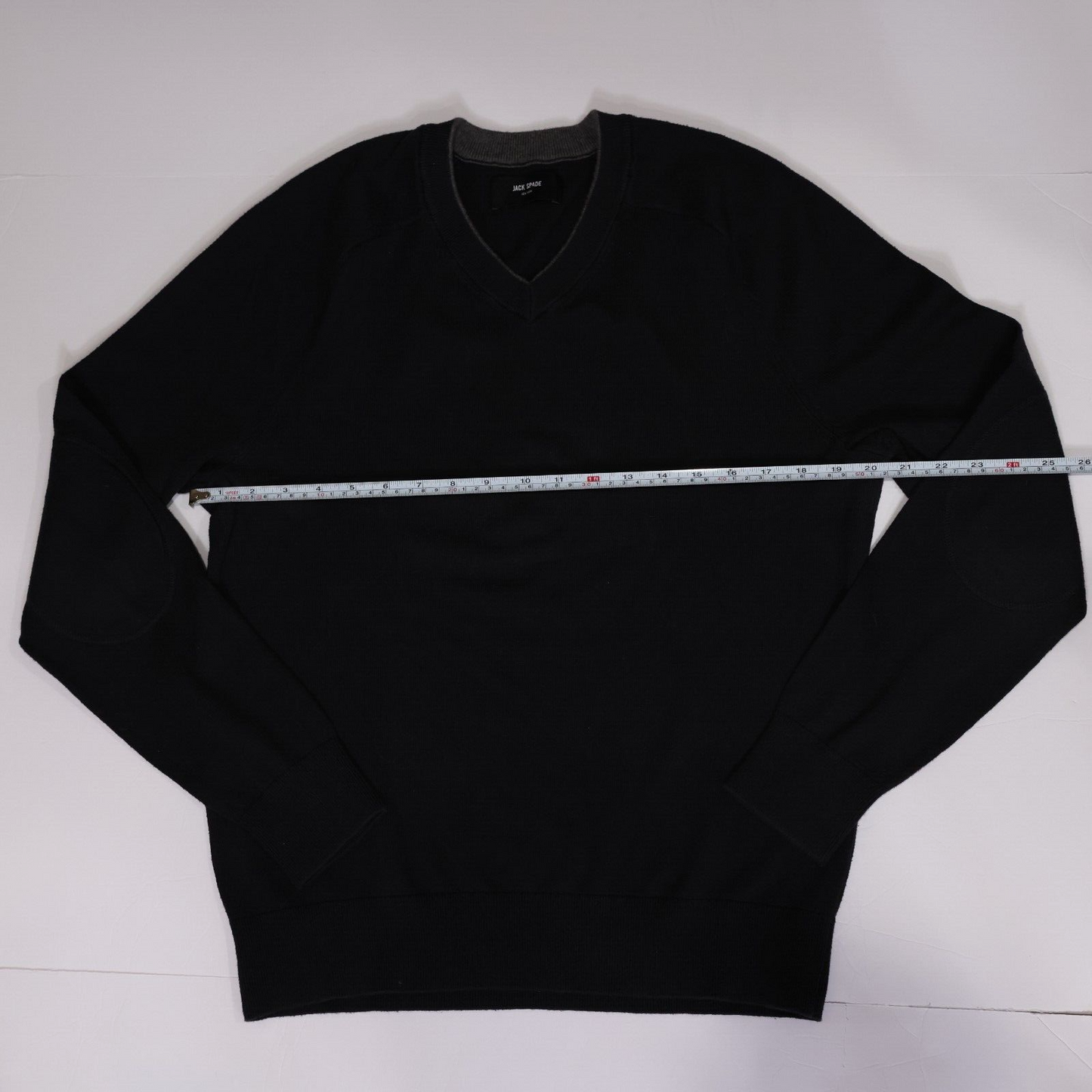 Jack Spade Mens Pullover Sweater Black V Neck Size M