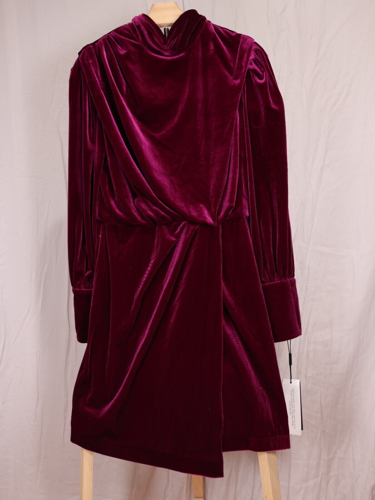 Women's Velvet Blouson A-Line Dress Purple Size 4