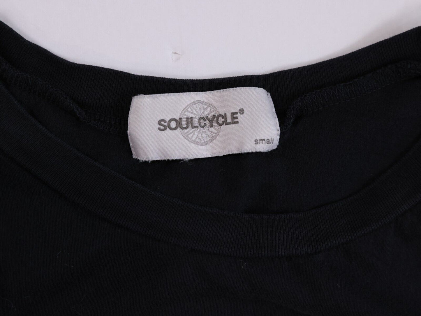 Soulcycle Cropped Tank Top Black Wheel Logo Activewear Small