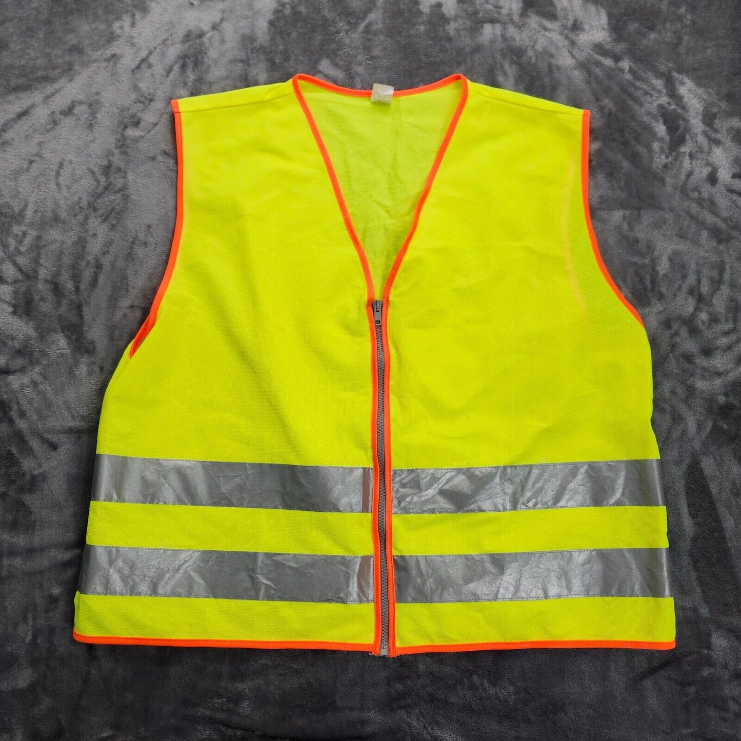 GENUINE BMW Warning Safety Vest High Visibilty Jacket Yellow with orange trim LG