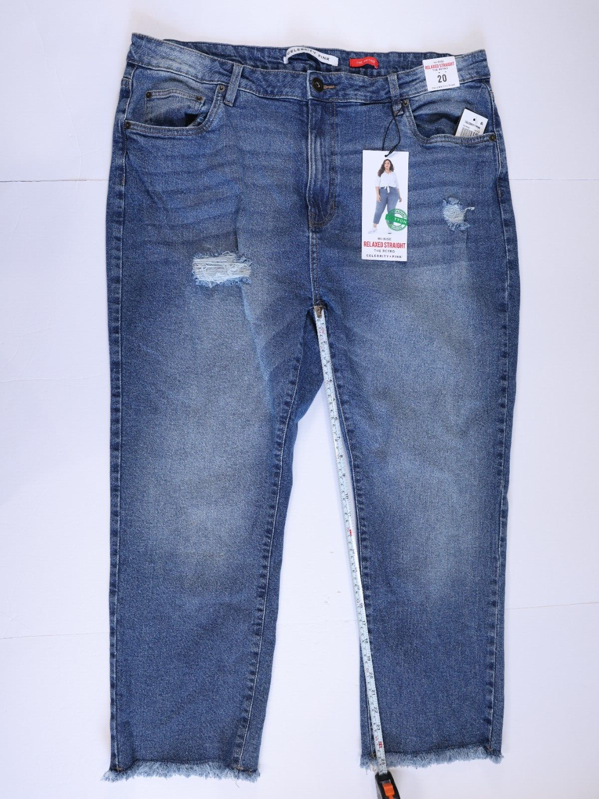 Celebrity Pink Hi-Rise Relaxed Straight The Retro Jeans Size 20