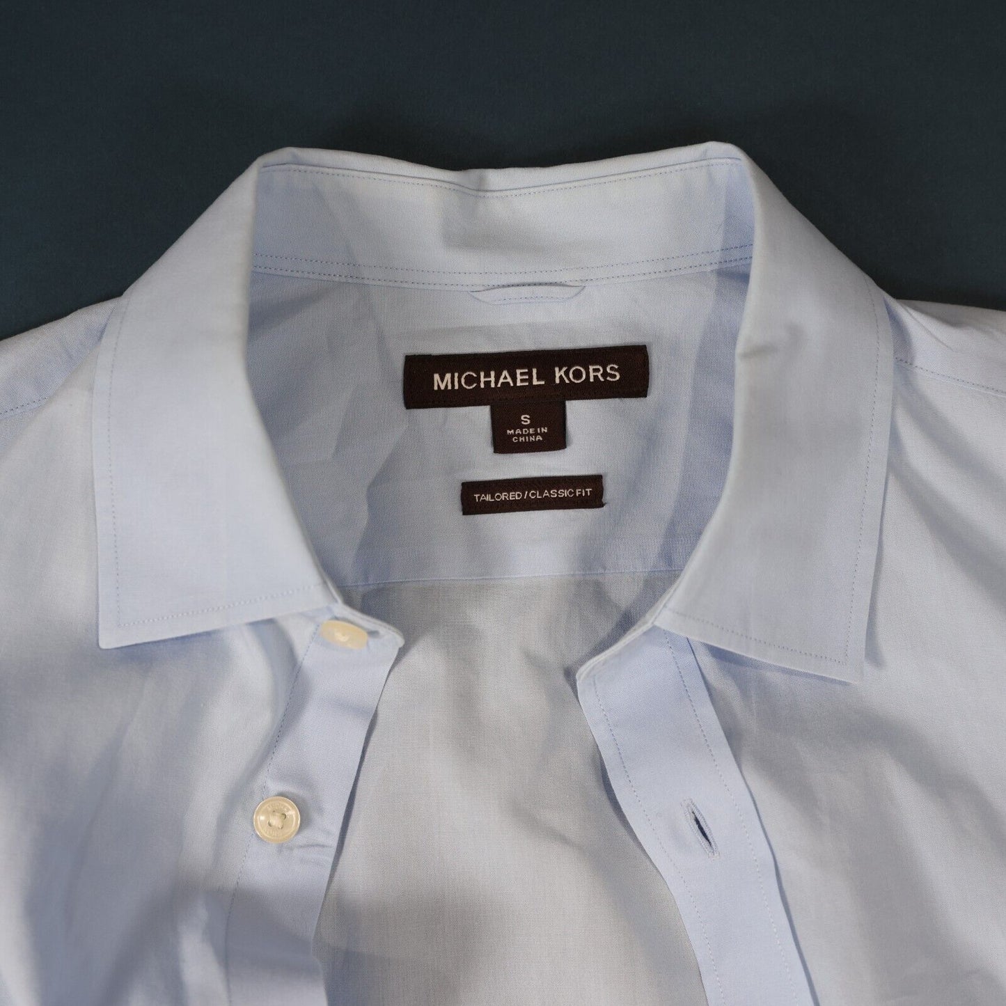 Michael Kors Blue Mens Casual Dress Shirt (Size S)