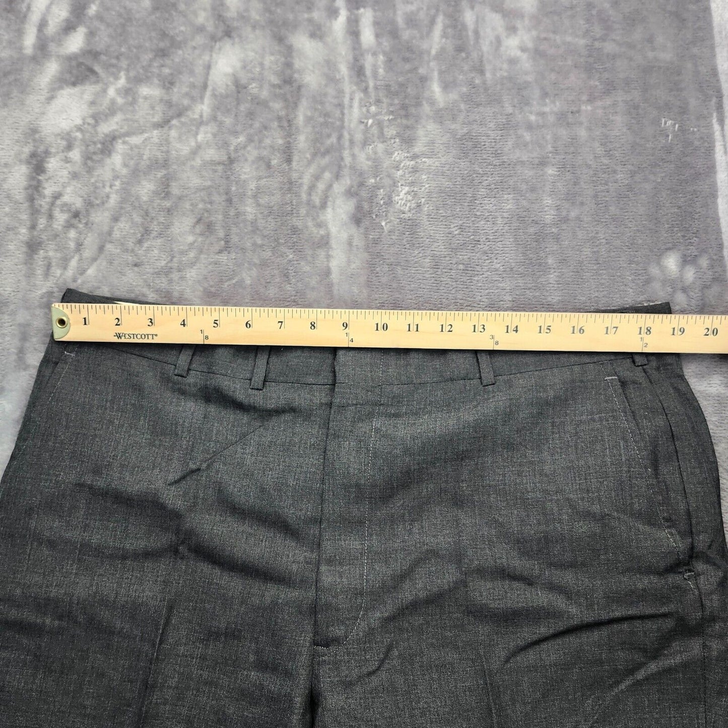 Tailor's Bench Mens Grey Trousers Dress Pants 38W