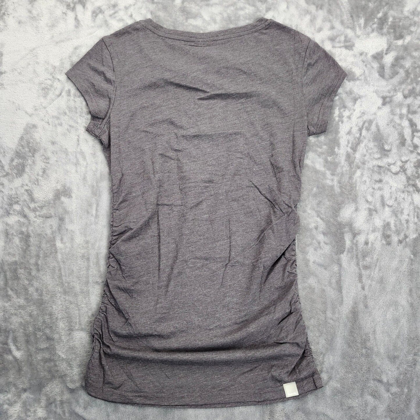 Bench Urban Wear Womens Cap sleeve T-Shirt Grey with logo Size Small