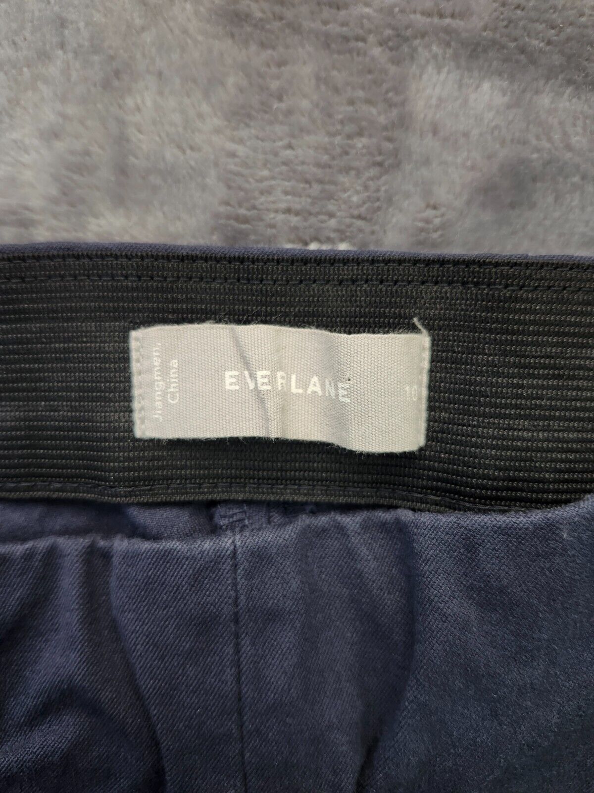 EVERLANE Women Pants Tapered Navy Casual Office Pull on Elastic Waist Size 10