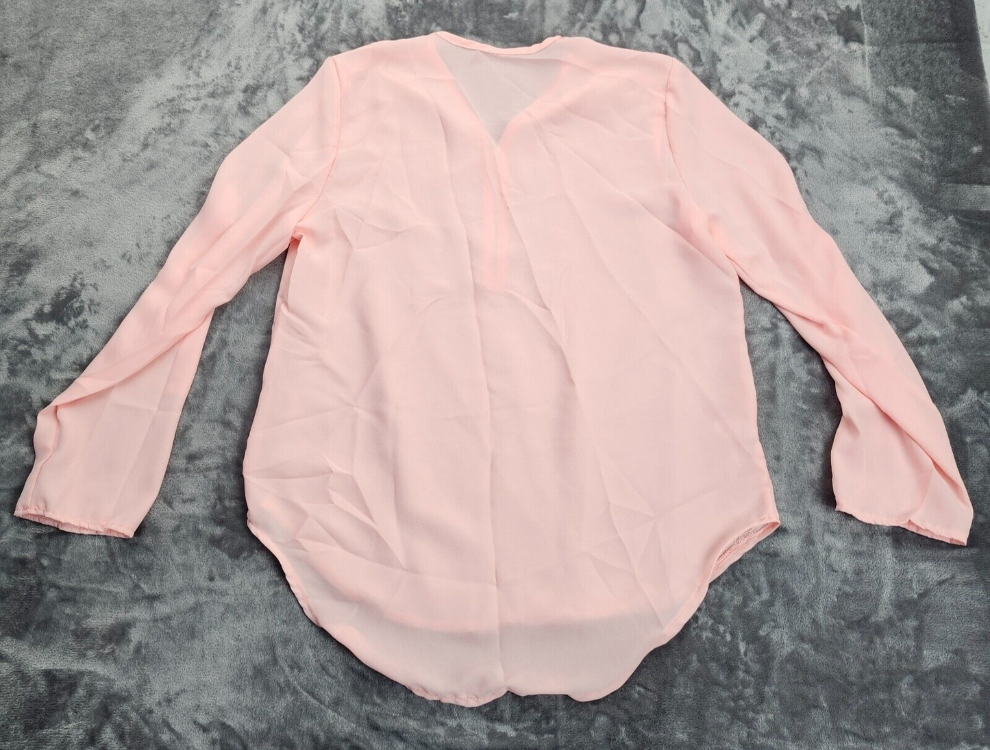 Womens light weight 1/4 zip blouse 3/4 sleeve Light Pink 3XL