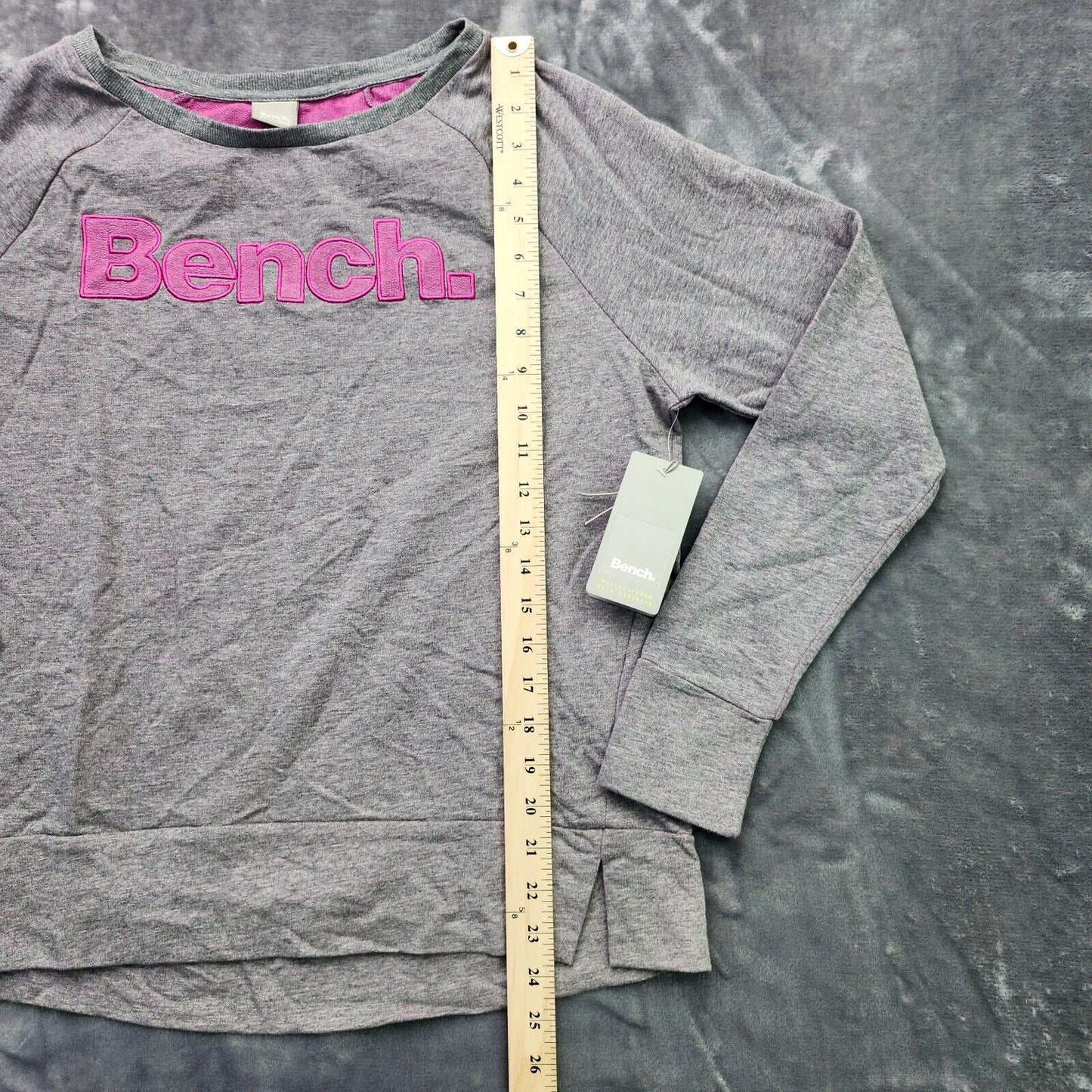 NWT Bench Urban Wear Womens Sweatshirt Size Small Grey/Pink