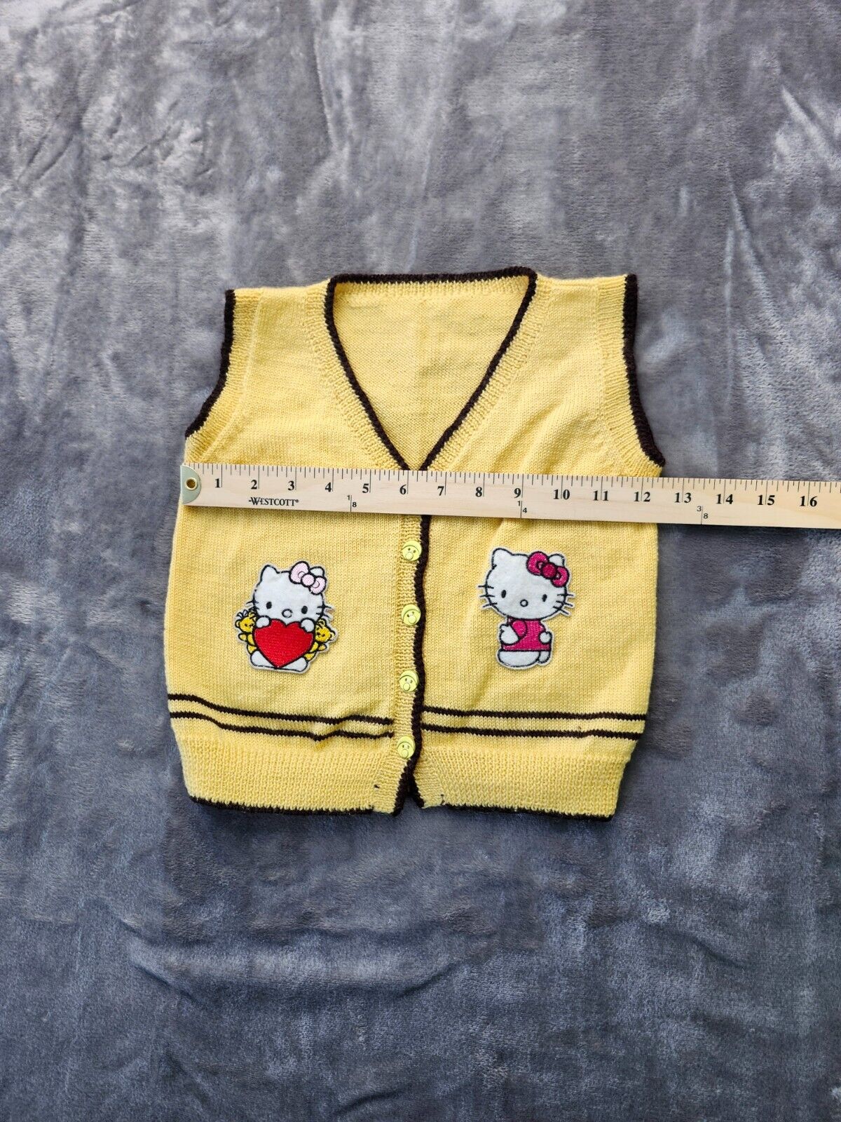 Hello Kitty Kids Sweater Vest Yellow