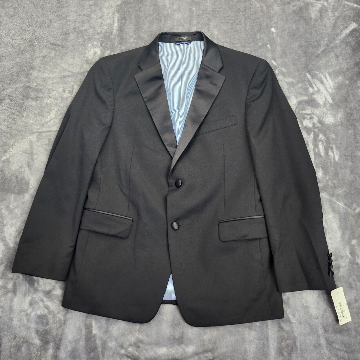 Tommy Hilfiger Mens Black Suit Set Jacket Size 40 Short, Pants Size 34S