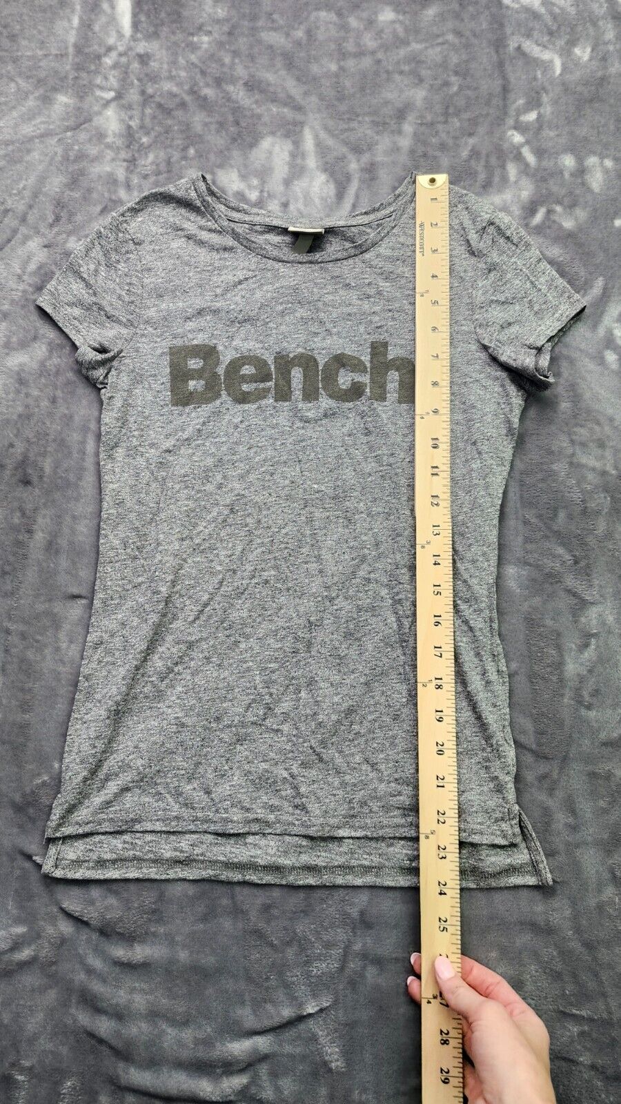 Bench Urban Wear Womens Cap Sleeve T-Shirt Size Small Gray