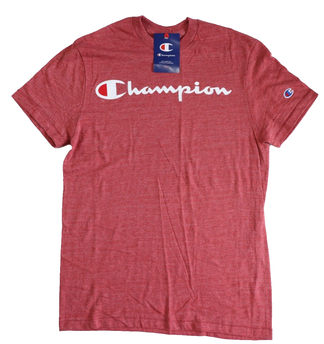 Champion T-Shirt Men's Jersey Tee Classic Fit Script Logo Maroon Size Small