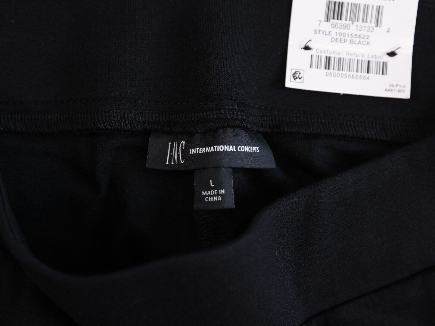 NWT INC International Concepts Womens black Utility Jogger pants Size Large