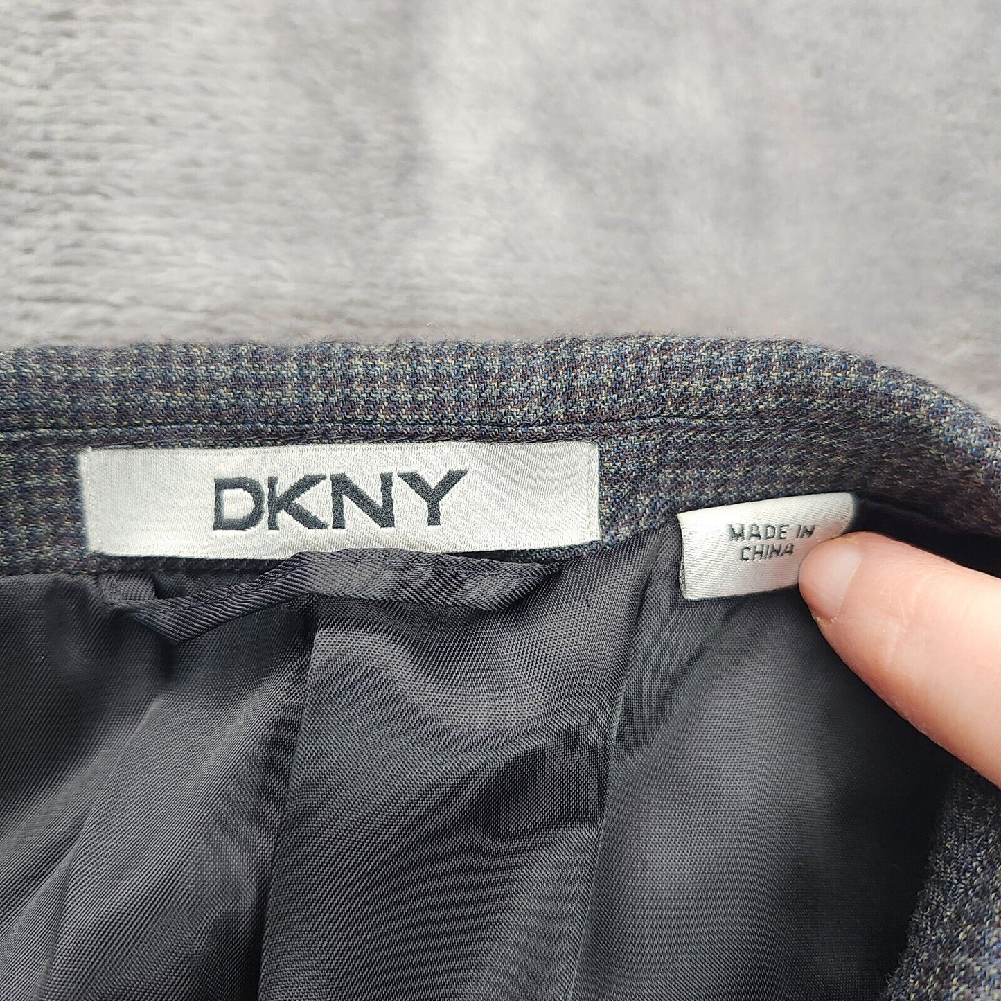 DKNY Mens 100% Wool Suit Coat Black Blazer size 40R