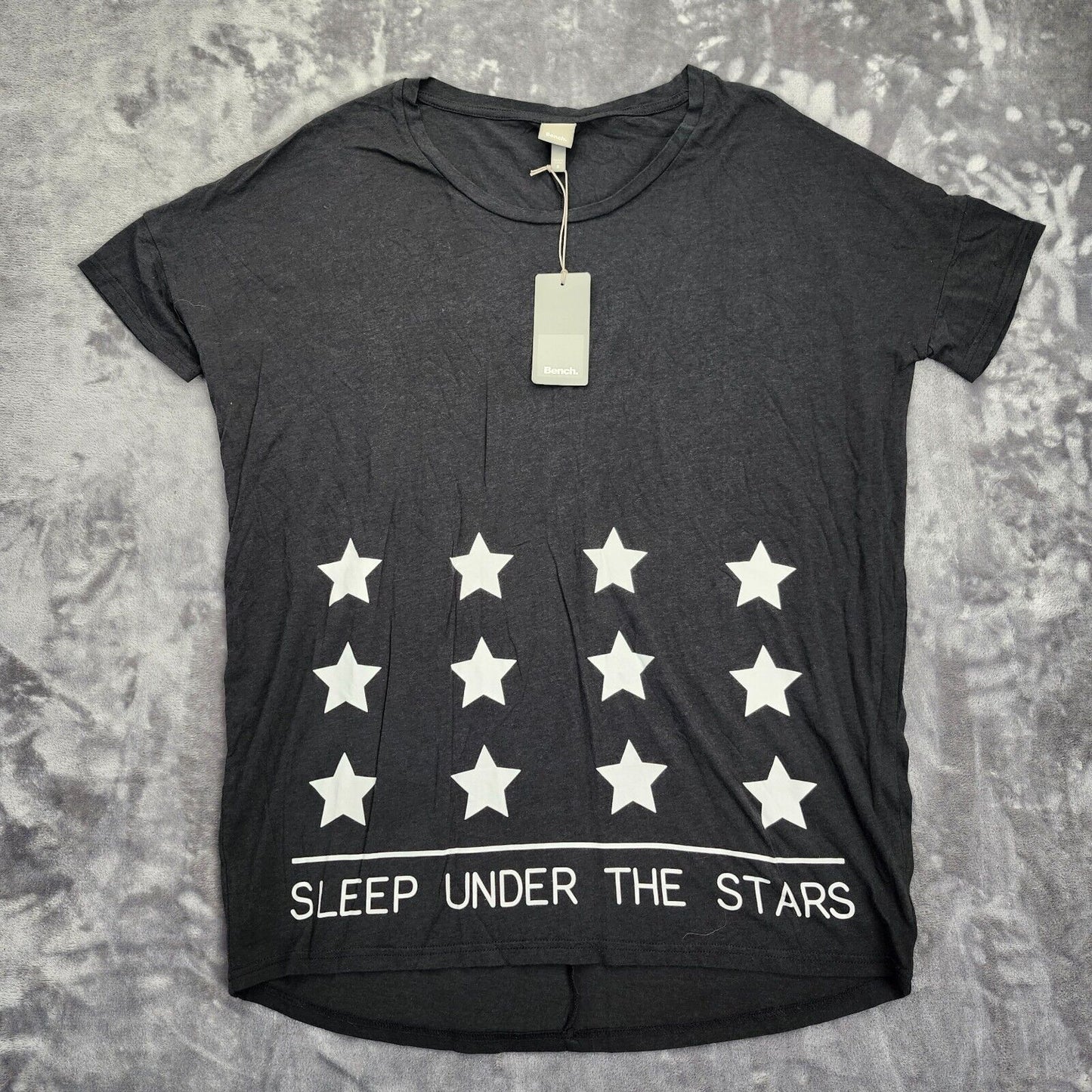 Bench Urban Wear Womens Short Dolman Sleeve Stars Shirt Size Small