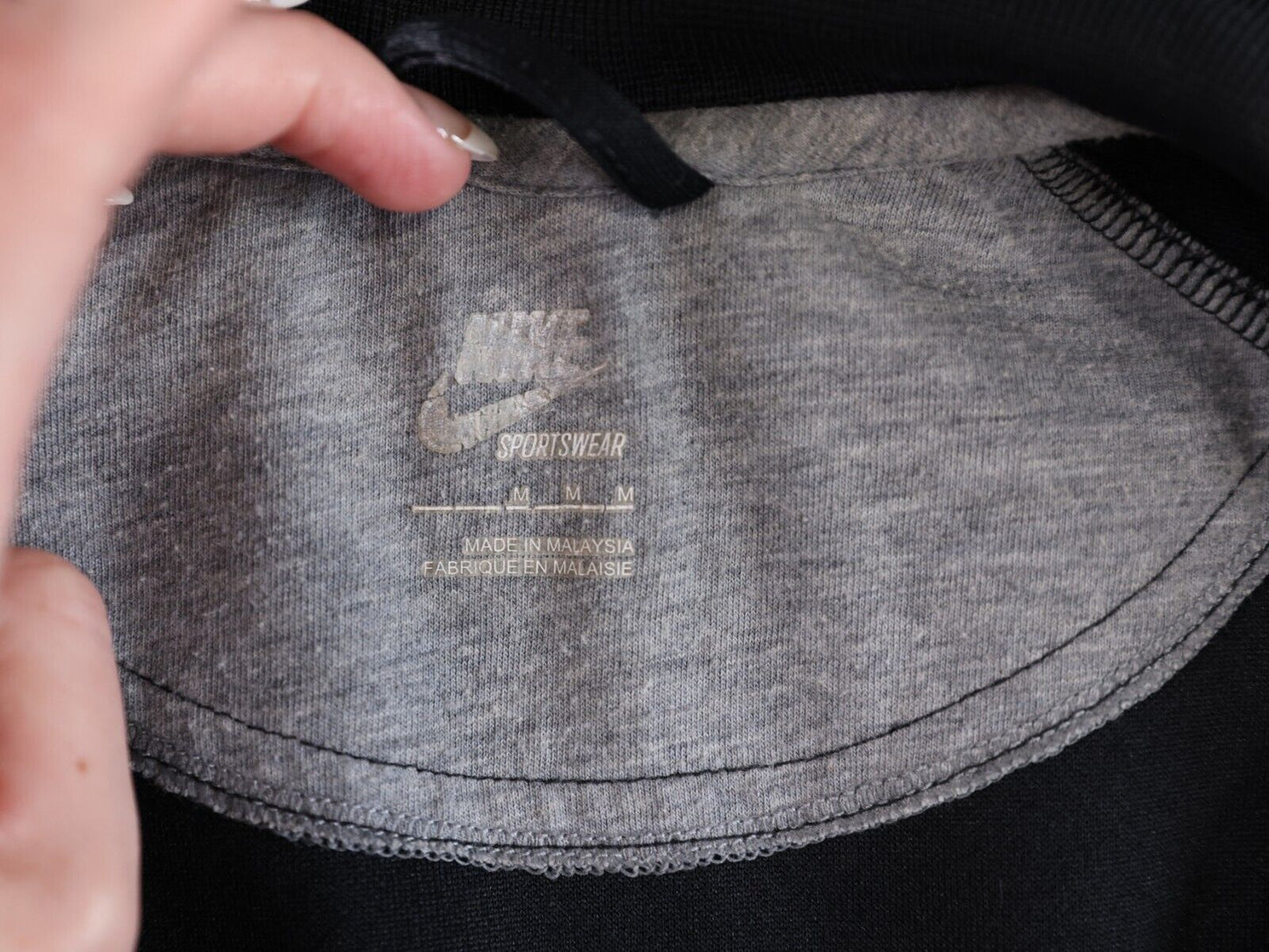 Nike Sportswear Black and Blue Full Zip Up Jacket Size M