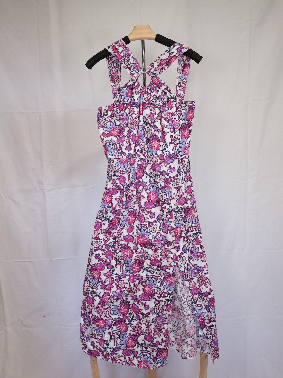 NWT French Connection Fontini Floral Print Halter Midi Dress Womens Size 6