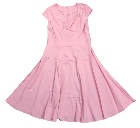 Women Pink Fit Flare Swing Dress Size 2XL