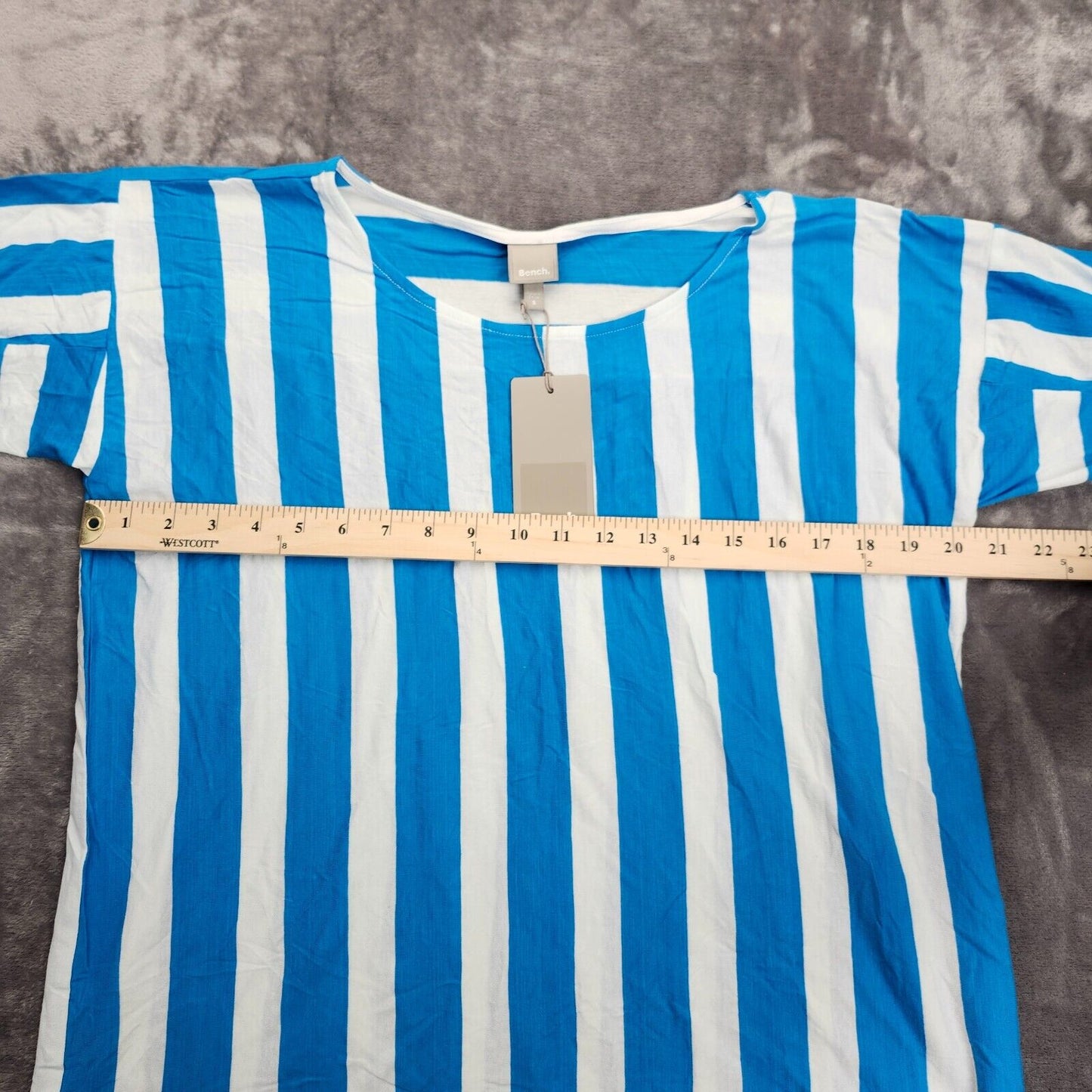 Bench Urban Wear Womens Striped Blue and White Shirt Size Small