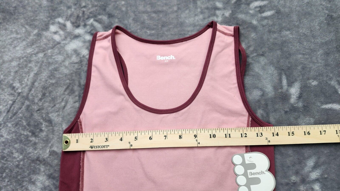 Bench Urban Wear Womens Racerback Tank Top Size Small Pink/Maroon