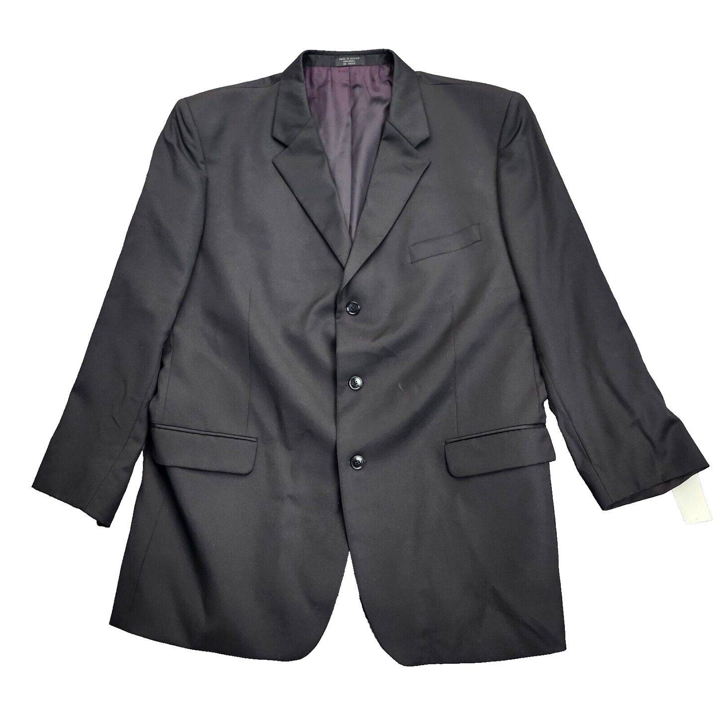 Mens Suit Jacket Black Size 48 Long Irregular Suit Jacket