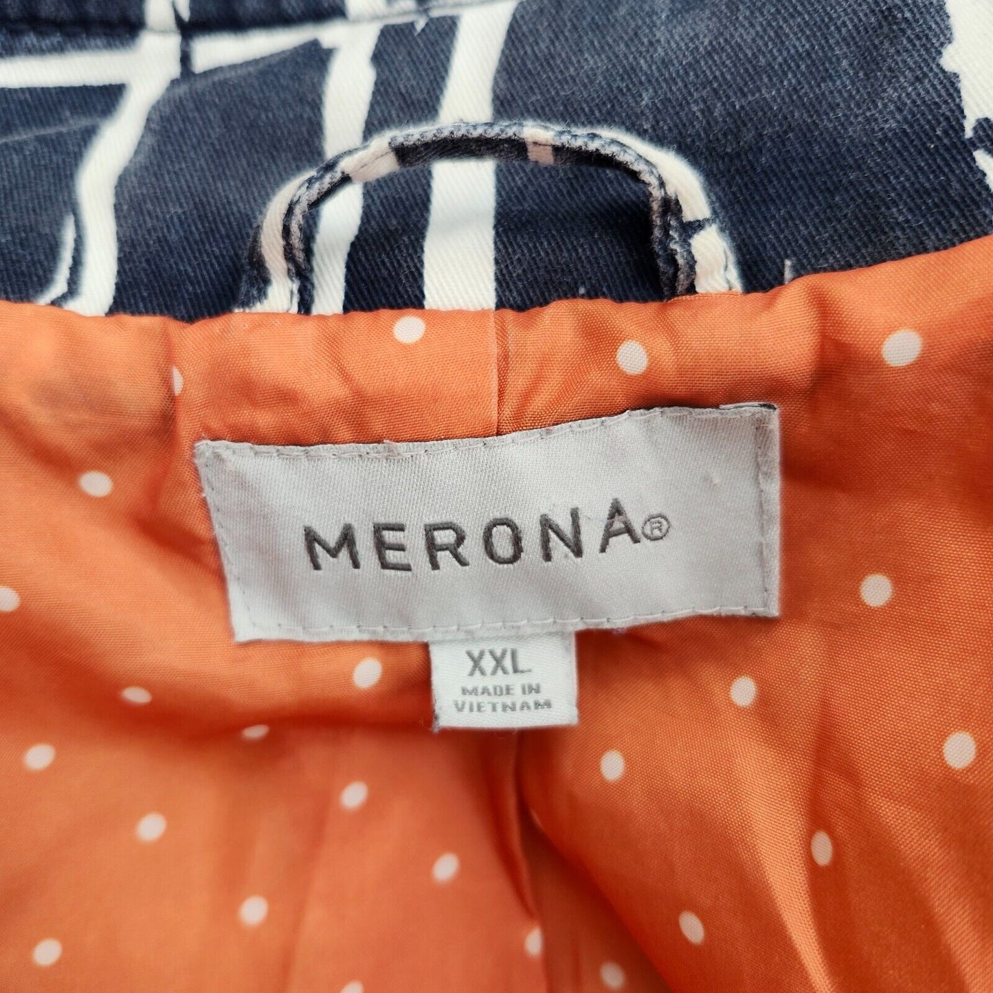 Merona Rain Jacket Navy And White Size XXL