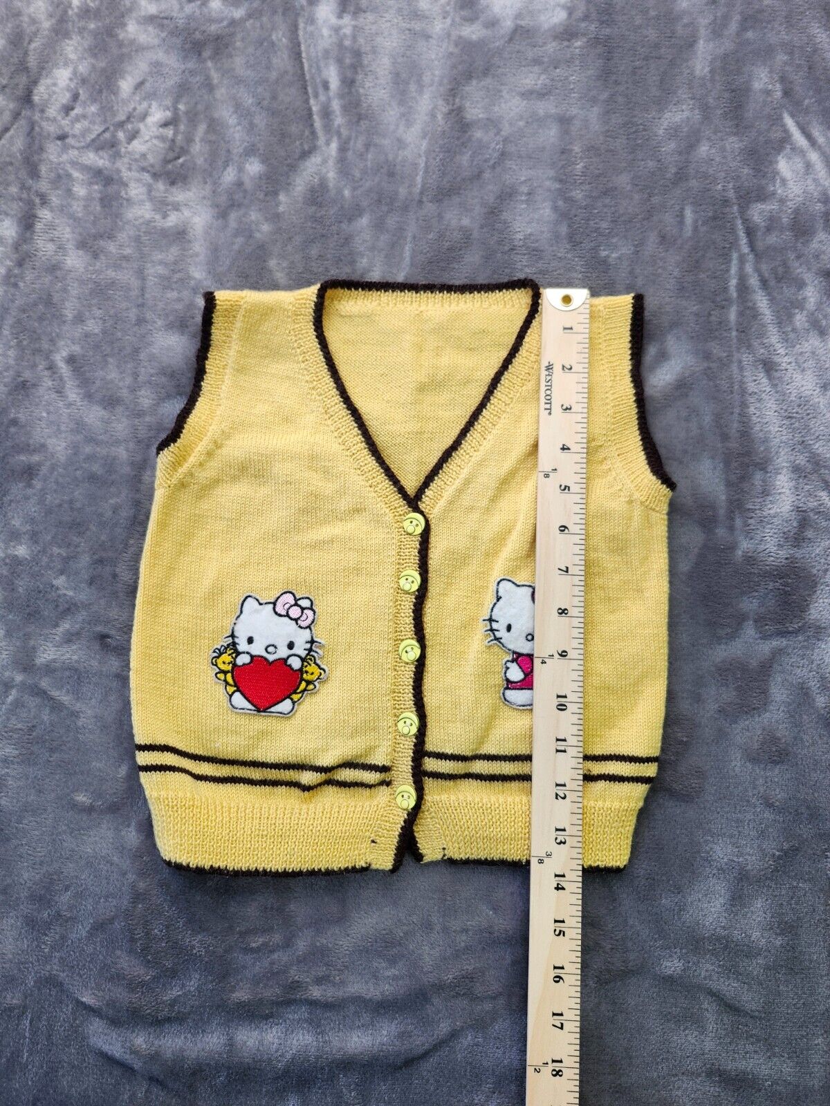 Hello Kitty Kids Sweater Vest Yellow