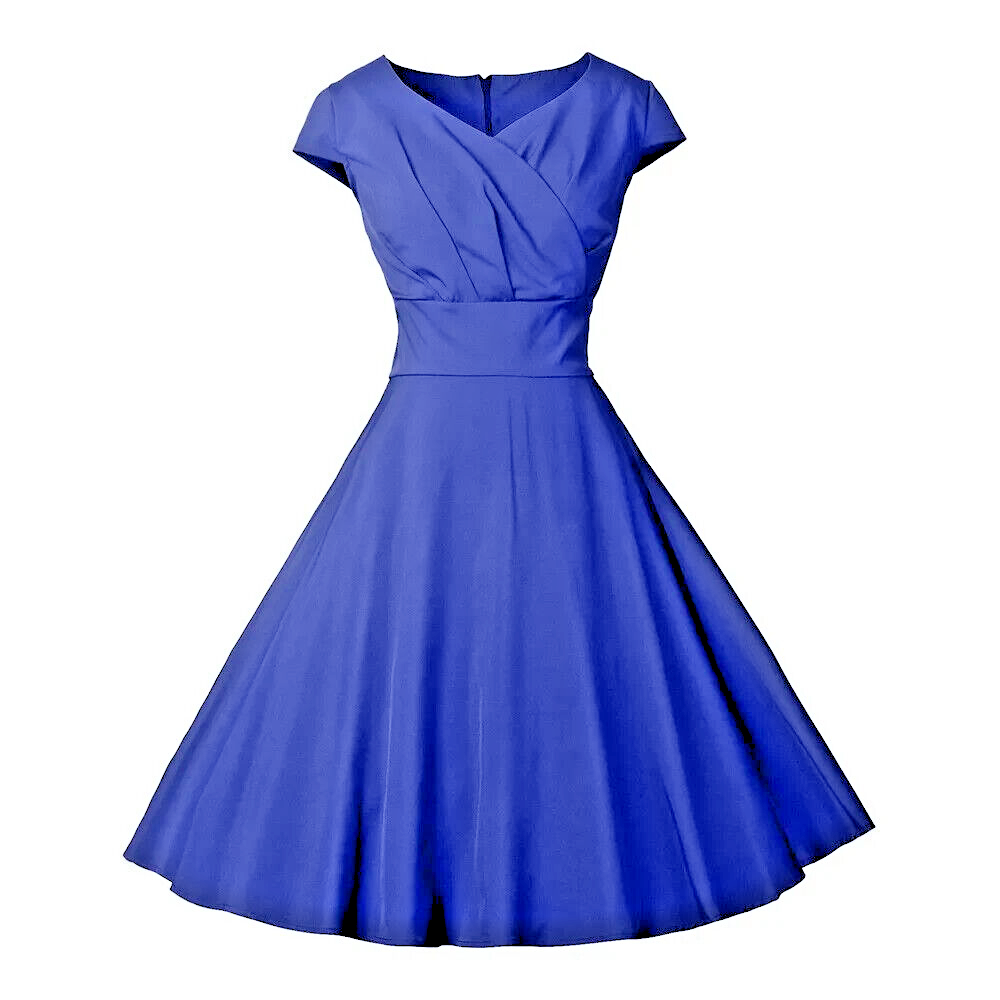 Evening Dresses Women Solid Color Sleeveless Blue L