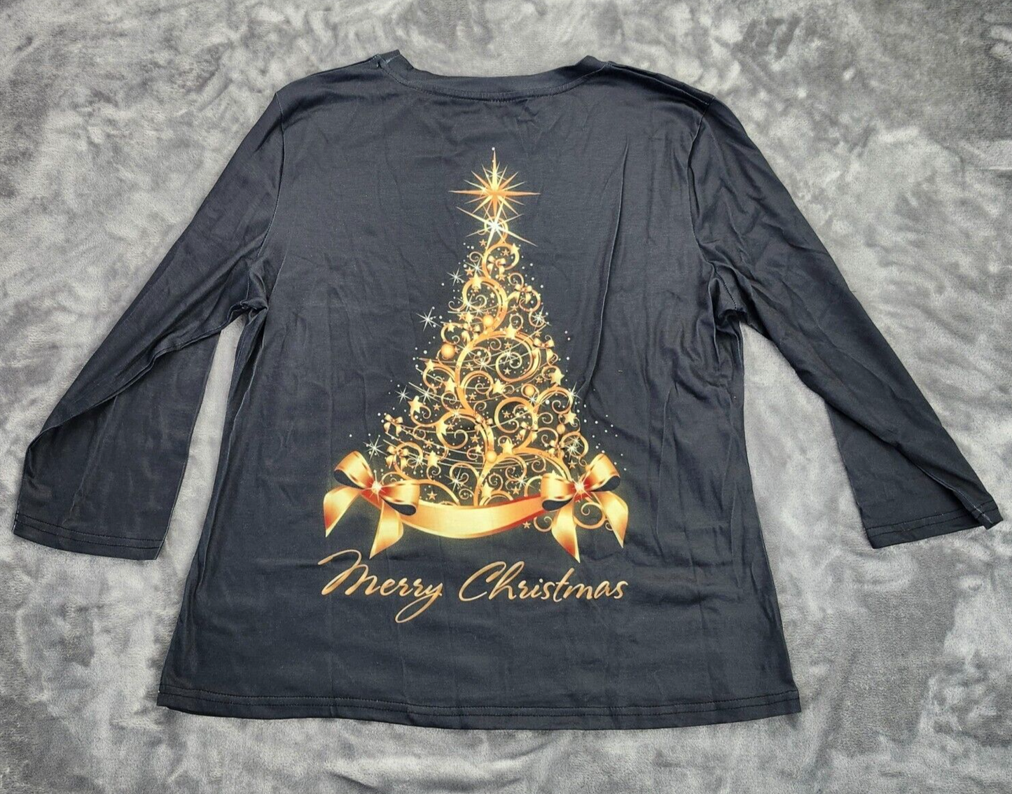 Women's Crewneck Sweatshirts Merry Christmas Long Sleeve Graphic Xmas Large