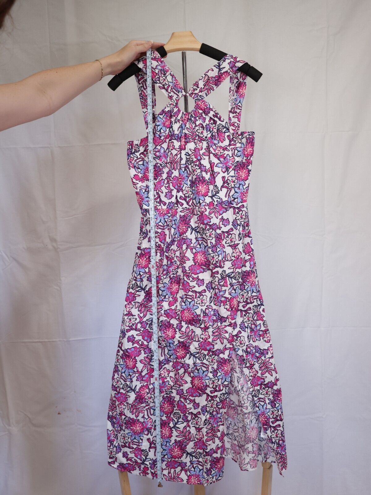 NWT French Connection Fontini Floral Print Halter Midi Dress Womens Size 6