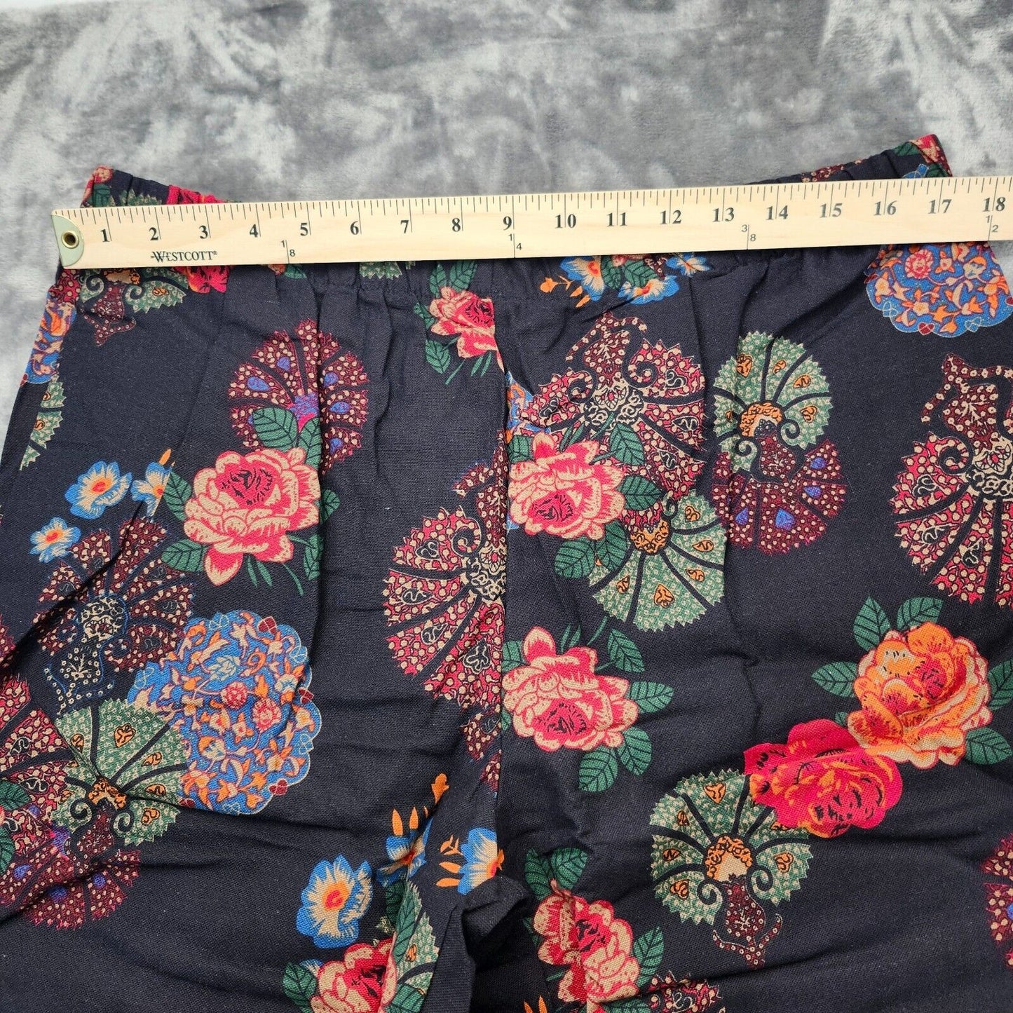 Women’s Capri Palazzo Lounge Wide Leg Printed Cropped Bottoms w/ Pockets 4XL