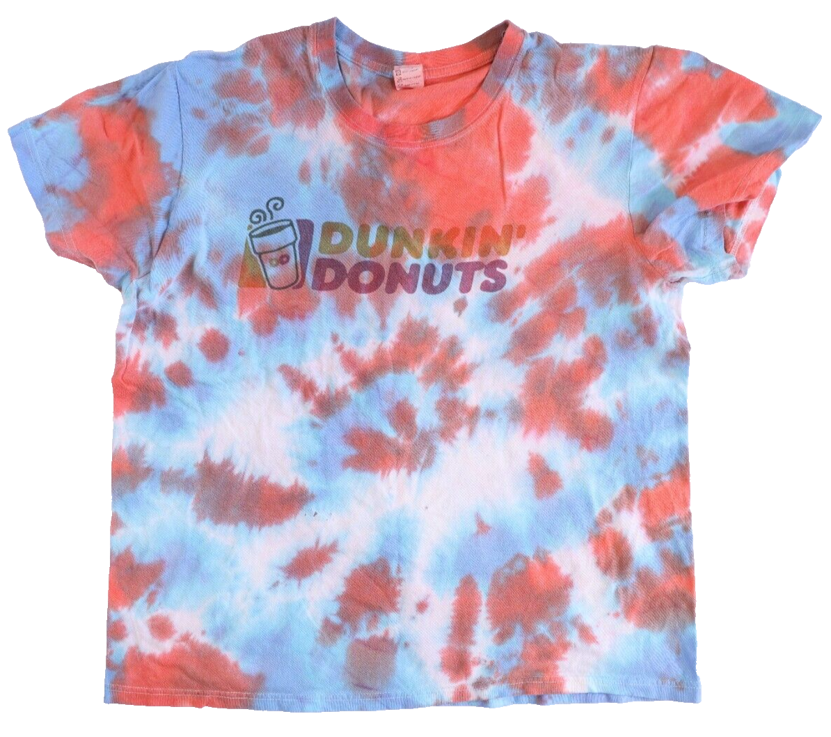 Dunkin Donuts CRYSTAL DYED T-SHIRT Sno Cone Size Medium