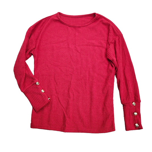 Women's Sweaters Fashion Solid Color Pullover Round Neck Warm Long Sleeve Small