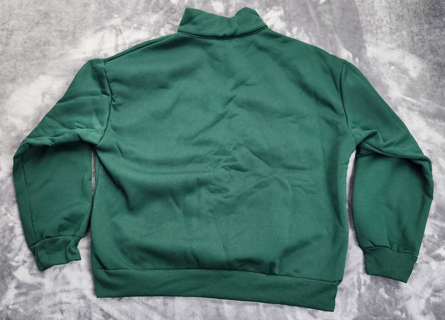 Men's Fashion Long Sleeve Half Zip Fleece Long Sleeve Sweatshirt Top Green 2XL