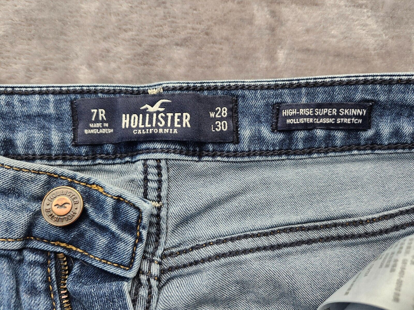 Hollister California High-Rise Super Skinny classic Stretch 7R W28 L30