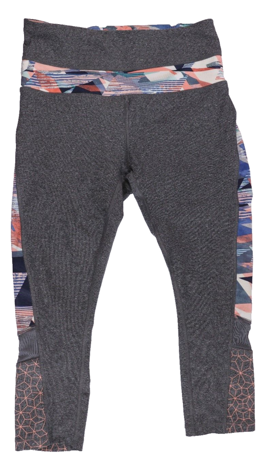 RBX Active Women's Capri Leggings Yoga Gym- Multi color pattern Sz Small