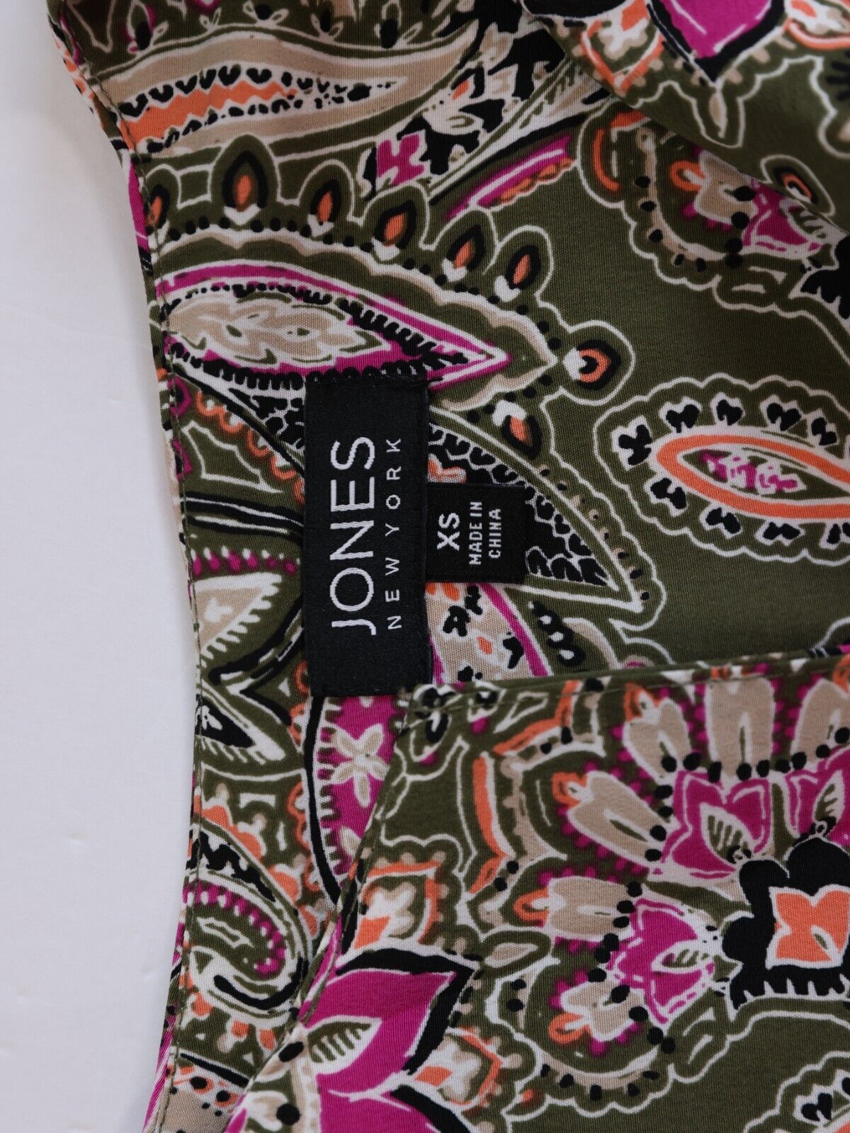 Jones New York Womens Paisley Printed Short Shirtdress size XS