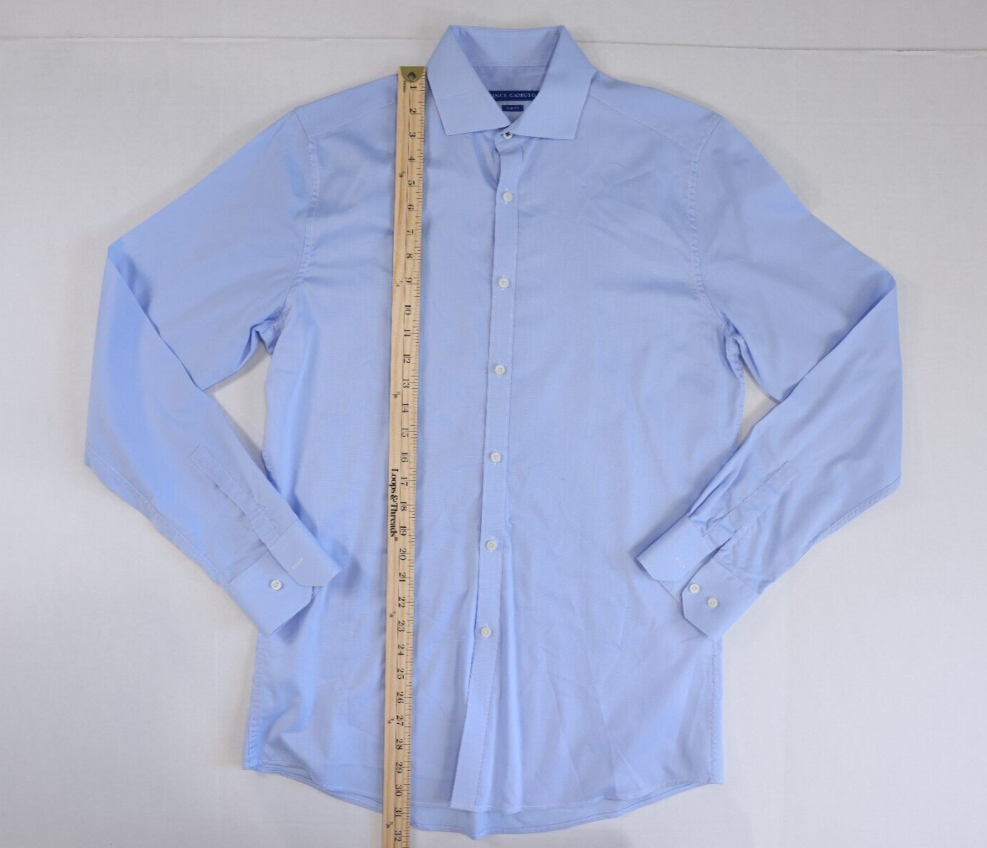 Vince Camuto Slim Fit Dress Shirt Light Blue 15.5 34/35