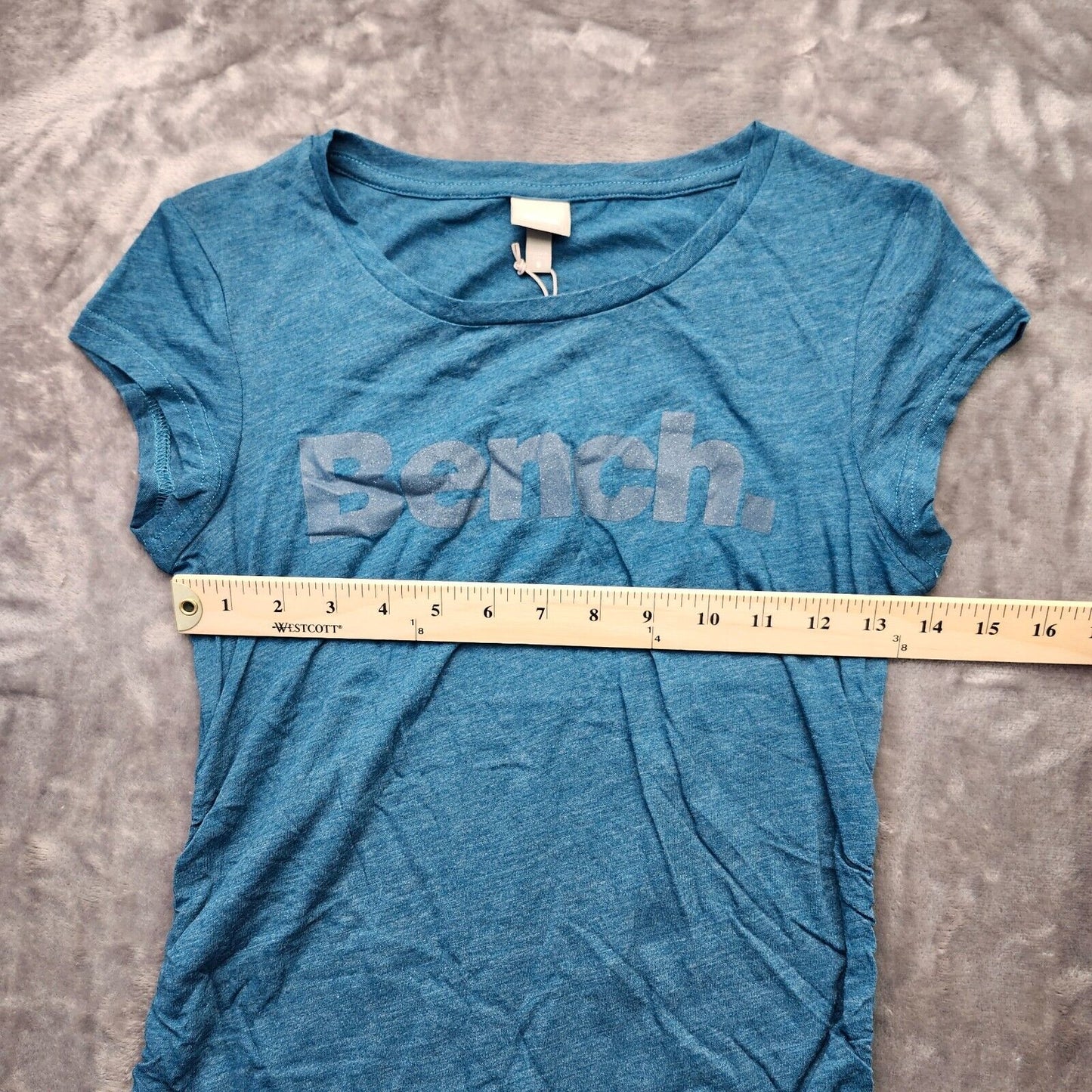 Bench Urban Wear Womens Cap Sleeve T-Shirt Bright Blue Size Small