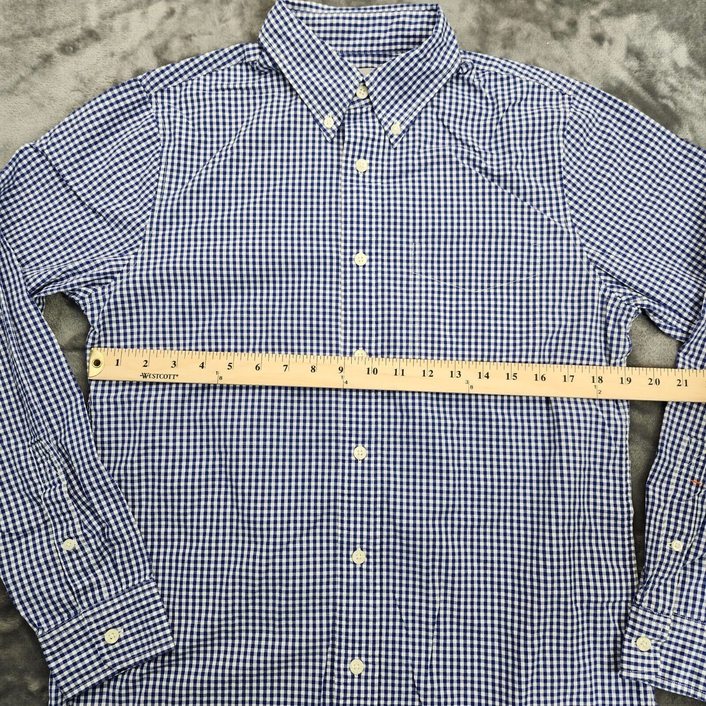 Jack Spade NY Mens Button Up Dress Shirt Medium Blue Checks