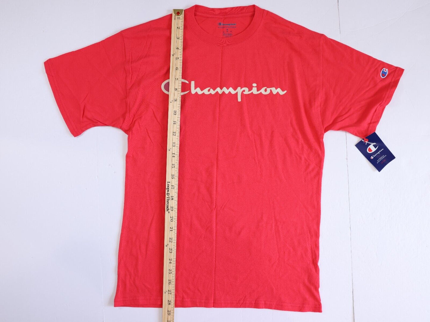 Champion T-Shirt Men's Jersey Tee Classic Fit Script Logo Size Medium