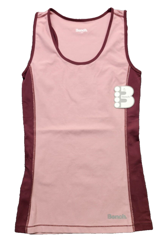 Bench Urban Wear Womens Racerback Tank Top Size Small Pink/Maroon