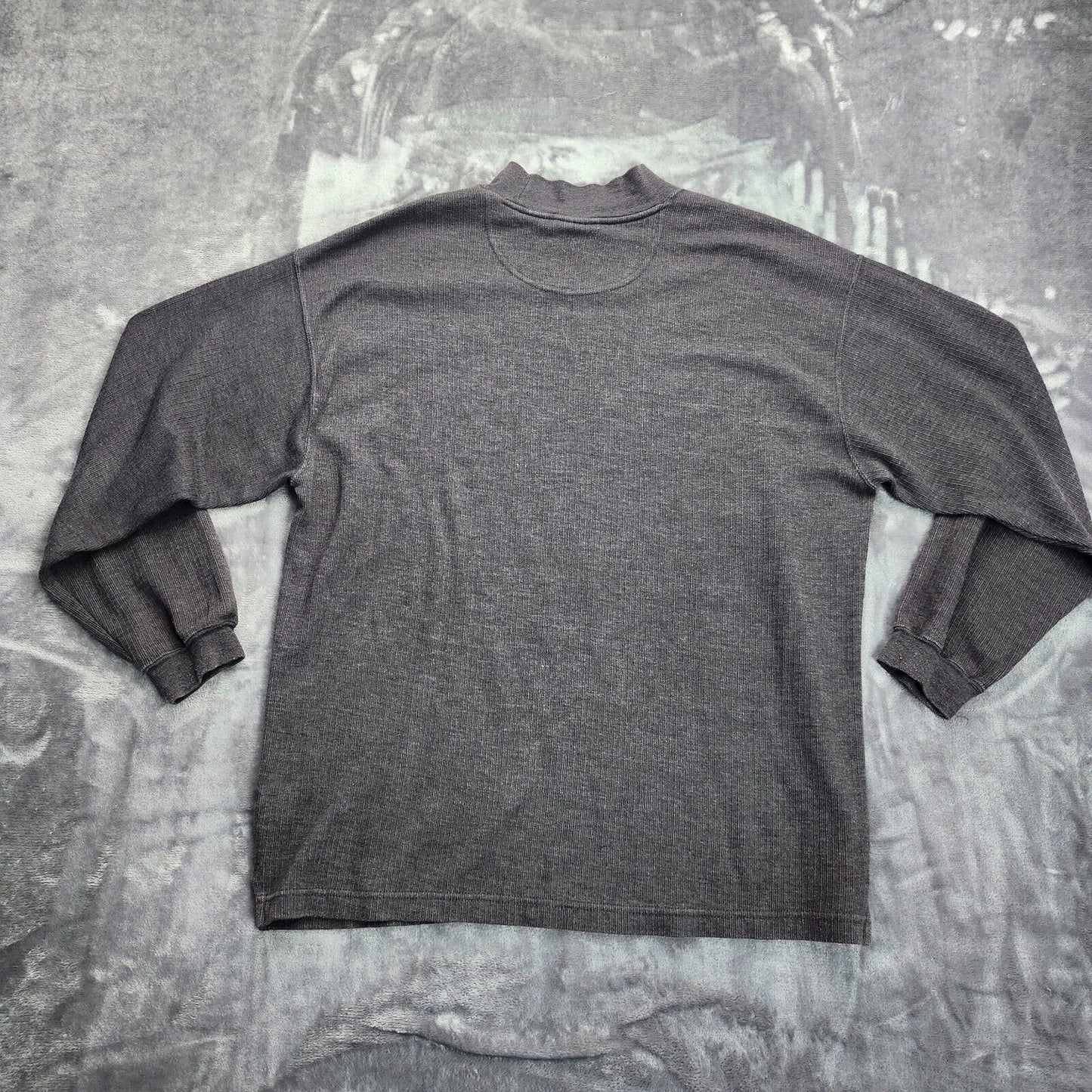 VAN HEUSEN Mens grey Turtleneck Sweater shirt long sleeve Size Small