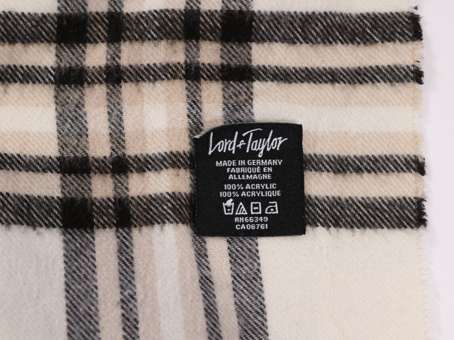 Lord and Taylor Plaid Scarf